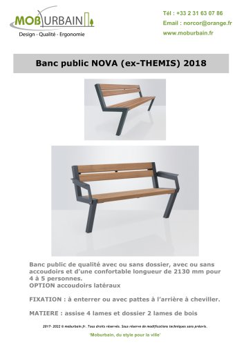 Banc d’extérieur NOVA