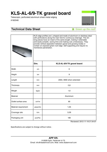 KLS-AL-6/9-TK gravel board