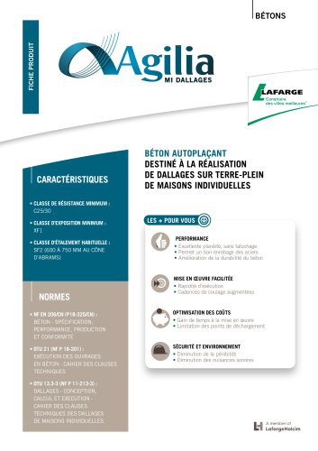Fiche Produit Agilia MI Dallages