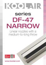 Linear nozzles with a medium-to-long throw. DF-47 NARROW