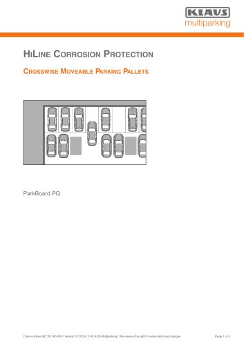 CROSSWISE MOVEABLE PARKING PALLETS