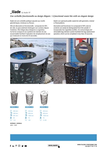 TF URBAN - ILIADE - URBAN WASTE BIN