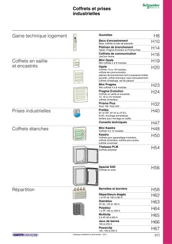 Résidentielet petit tertiaire:catalogue 2013/chapitre H