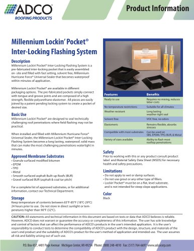 Millennium Lockin? Pocket® Inter-Locking Flashing System