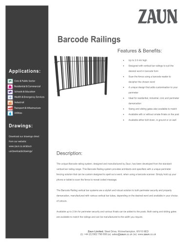 Barcode Railings