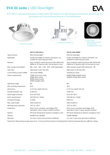 EVA DL Leda LED downlight