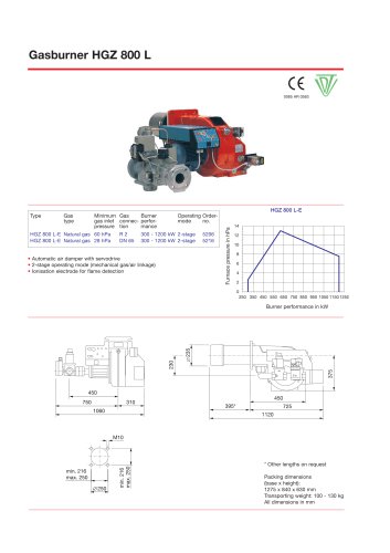 Gasburner HGZ 800 L