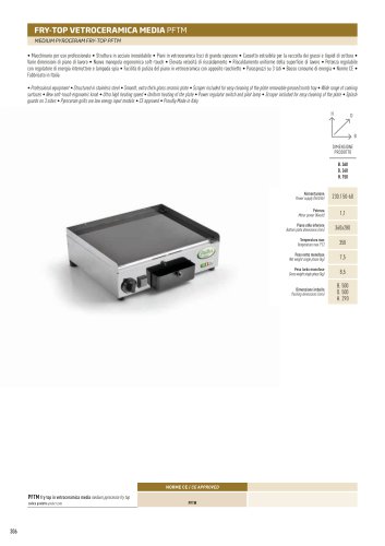 FRY-TOP VETROCERAMICA MEDIA PFTM