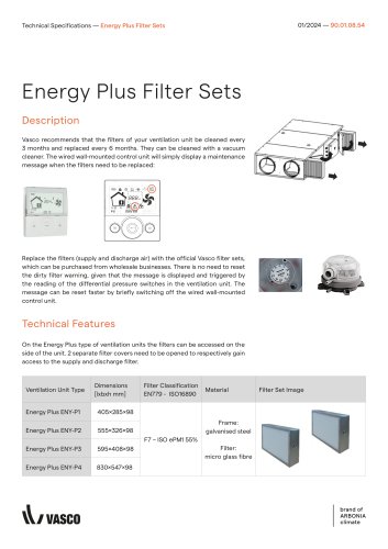 Energy Plus Filter Sets