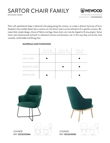 SARTOR CHAIR FAMILY