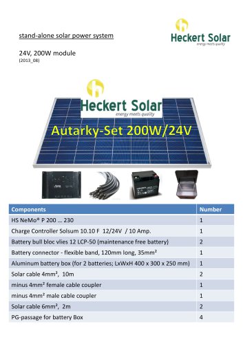 stand-alone solar power system