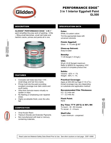 PERFORMANCE EDGE? 3 in 1 Interior Eggshell Paint