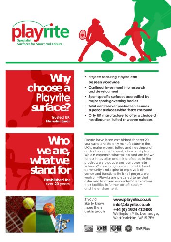 Playrite Brand Leaflet