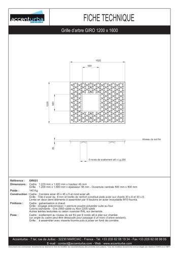 GIRO Grille d'arbre 1200 x 1600