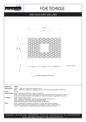 GIRO Grille d'arbre 1200 x 2000