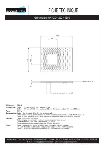 OXYGO Grille d'arbre 1200 x 1600