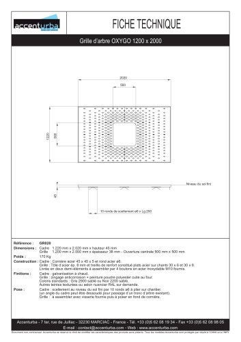 OXYGO Grille d'arbre 1200 x 2000