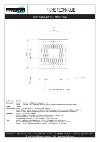 OXYGO Grille d'arbre 1500 x 1500