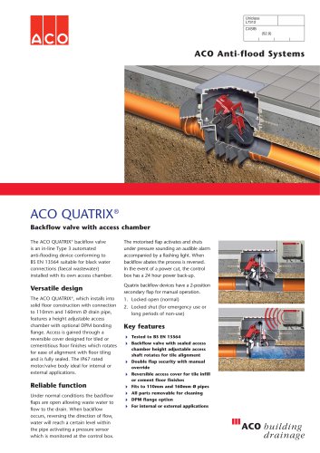 QUATRIX with Chamber Anti-flood Backflow Protection System