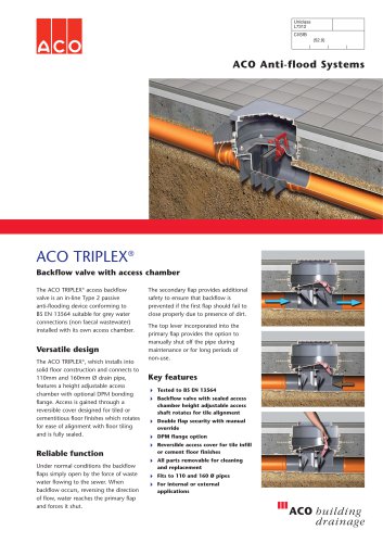 Tous Les Catalogues Et Fiches Techniques (PDF) ACO Building Drainage