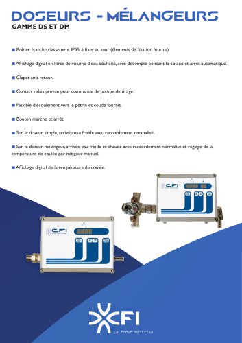 DOSEURS - MÉLANGEURS GAMME DS ET DM