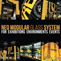 NEO MODULAR GLASS SYSTEM FOR EXHIBITIONS ENVIRONMENTS EVENTS