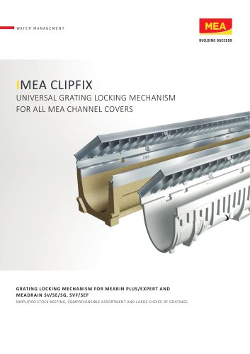 MEA CLIPFIX Grating locking mechanism