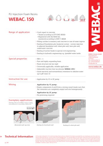 PU Injection Foam Resins - WEBAC® 150