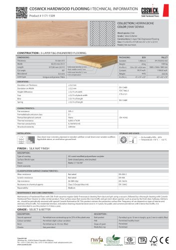 COSWICK HARDWOOD FLOORING Product # 1171-1509