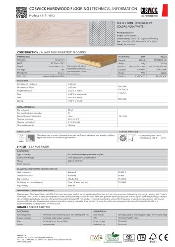 COSWICK HARDWOOD FLOORING Product # 1171-1542