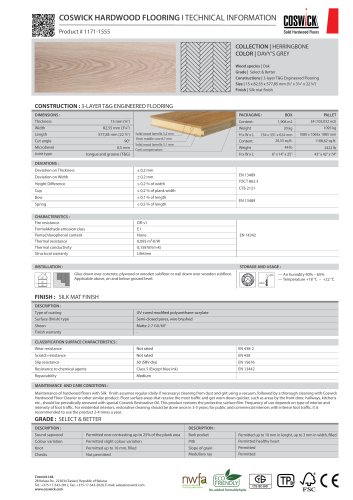 COSWICK HARDWOOD FLOORING Product # 1171-1555