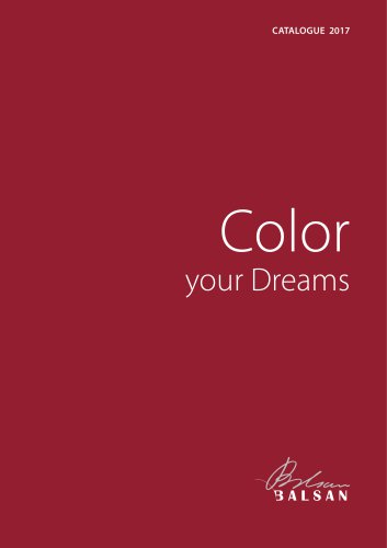 CATALOGUE 2017 Color your dreams