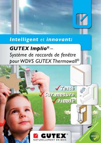 GUTEX Implio® Système de raccords de fenêtre