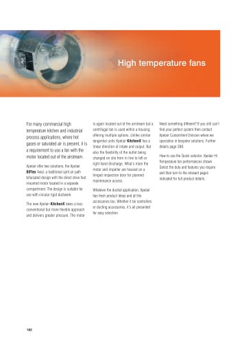 Xpelair High temperature fans