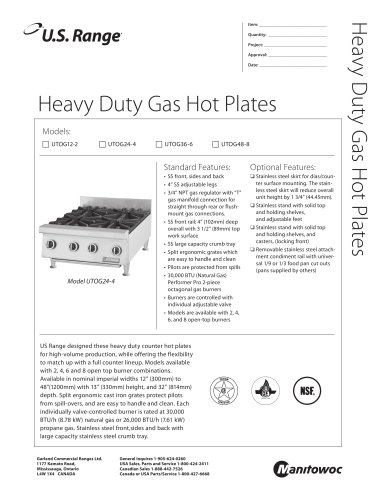 Heavy Duty Gas Hot Plates